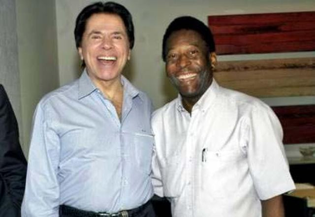 Pelé e Silvio Santos