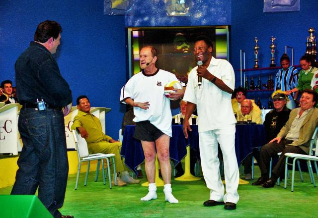 Pelé e Ronald Golias