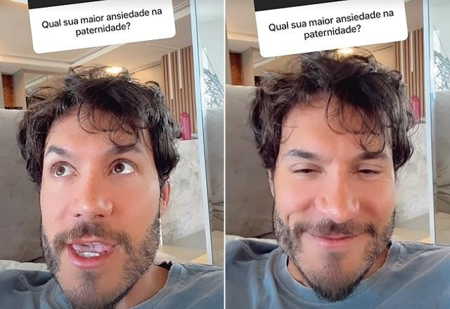 Print dos stories de Eliezer falando sobre paternidade