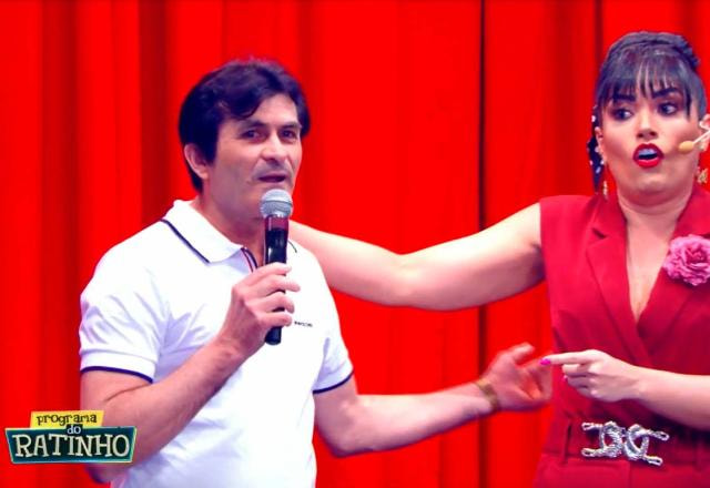 Milene Pavorô com calouro do Programa do Ratinho