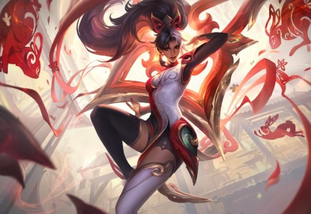 Splash art da skin Sivir Criadora de Mitos