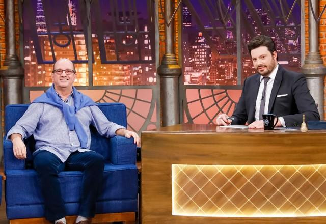 Marcos Uchôa e Danilo Gentili durante o The Noite.
