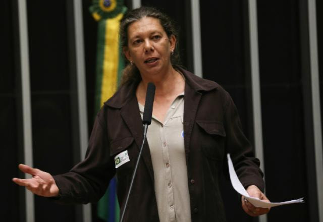 Foto de Ana Moser no Plenário da Câmara dos Deputados. Via Agência Brasil.