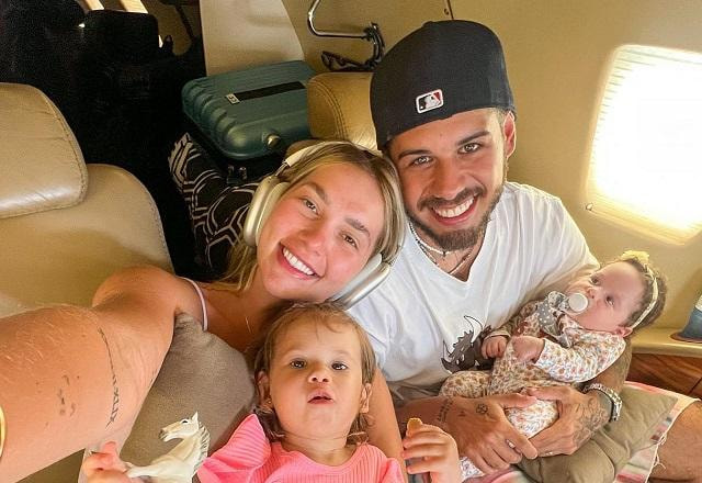Virginia Fonseca e Zé Felipe com as duas filhas