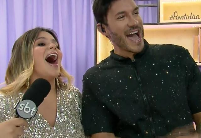 Viih Tube e Eliezer com expressão de surpresa