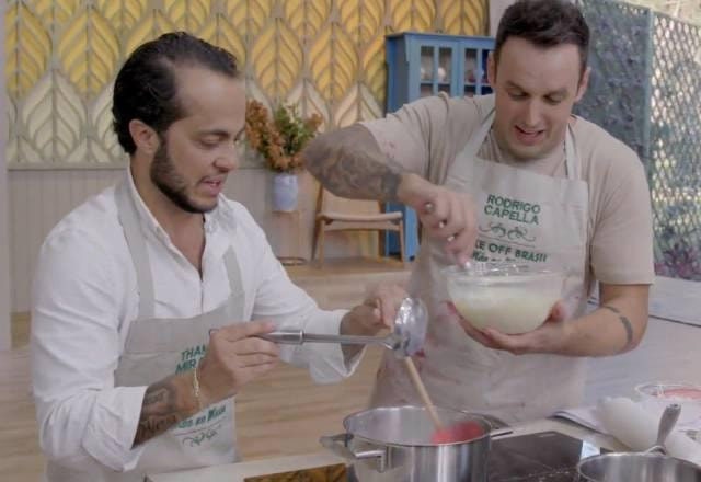 Thammy Miranda e Rodrigo Capella no Bake Off Celebridades