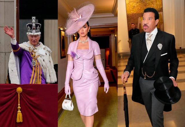 montagem com foto de Charles, Katy e Lionel Richie