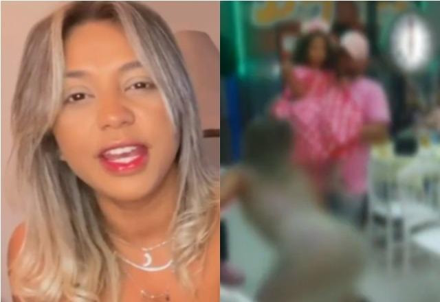 Brenna Azevedo rebolando em festa infantil