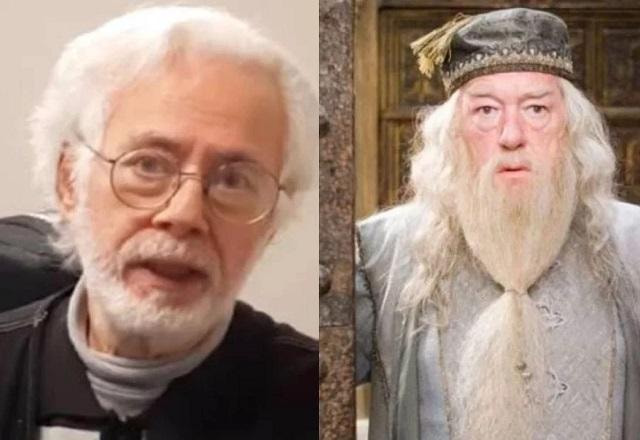 Lauro Fabiano e imagem de Dumbledore