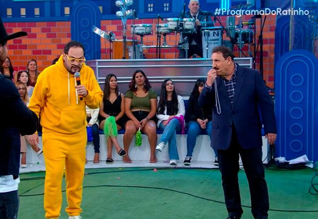 Matheus Ceará e o apresentador Ratinho no pac