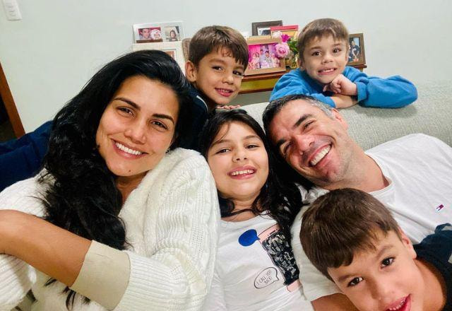 Mariana Felício, Daniel Saulo e filhos