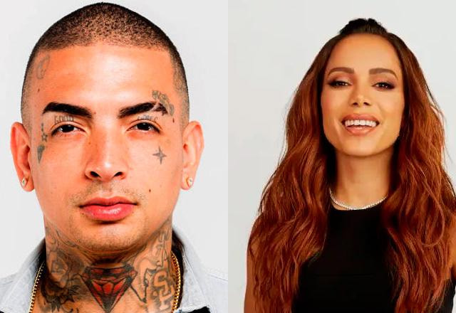 MC Guimê e Anitta em monatgem de fotos.