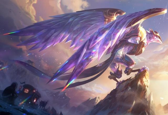 Splash art da skin Anivia Vitoriosa