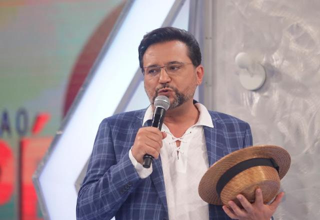 Geraldo Luis durante  o Programa Raul Gil.