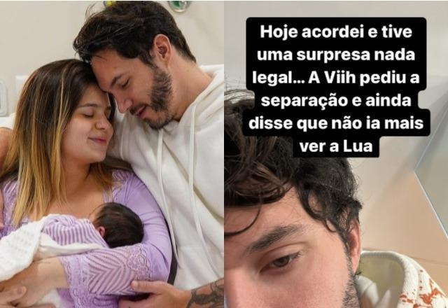 Viih Tube, Eliezer e Lua à esquerda; Eliezer nos stories à direita