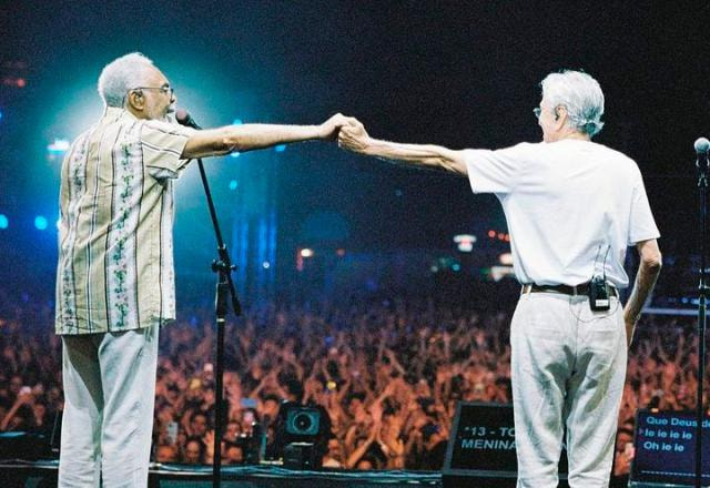 Caetano e Gil juntos no palco