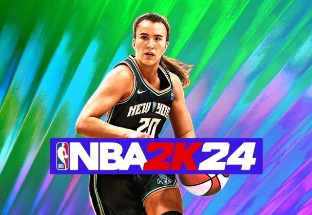 Imagem promocional de Sabrina Ionescu na capa de NBA 2K24