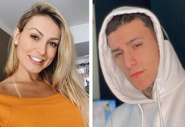 Andressa Urach à esquerda; Arthur Urach à direita