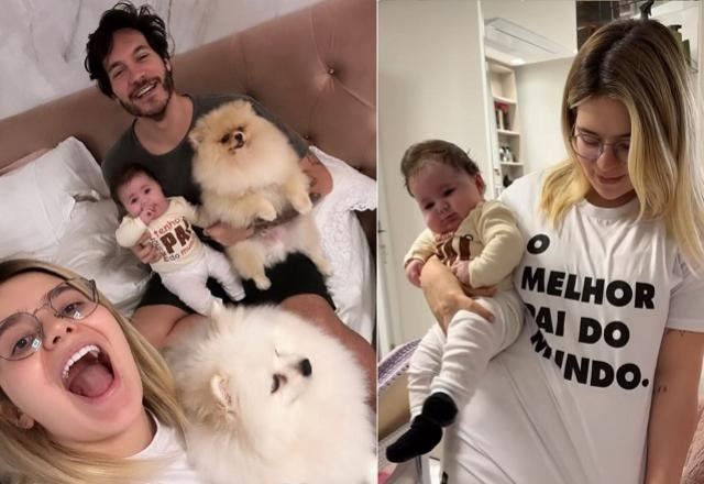 Viih Tube, Eliezer e a filha, Lua com seus dois cachorros