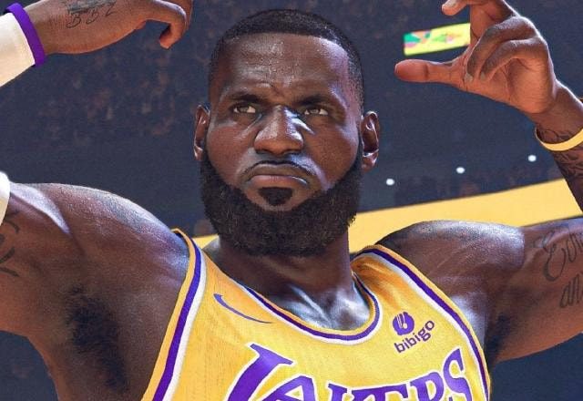 Imagem promocional de LeBron James em NBA 2K24