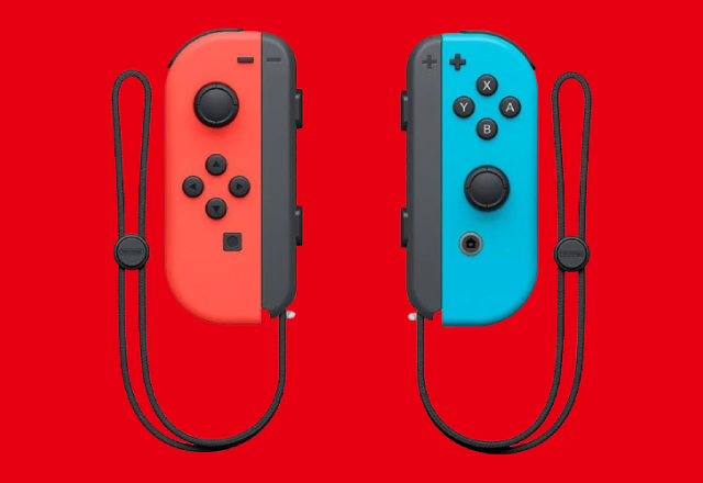 Imagem promocional dos Joy-Cons do Nintendo Switch