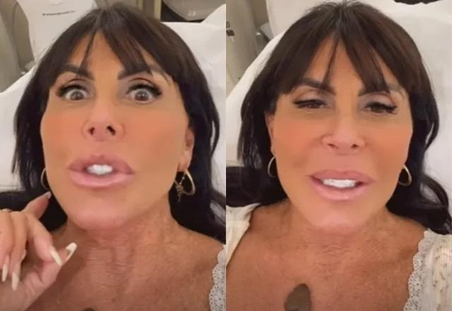 Prints dos Stories de Gretchen rebatendo críticas sobre sua harmonização facial