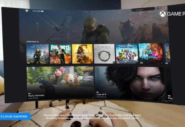 Imagem promocional do Xbox Cloud Gaming no Meta Quest 3