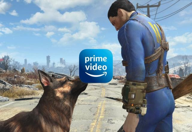 Montagem com o logo do Prime Video sobreponto uma imagem promocional de Fallout 4