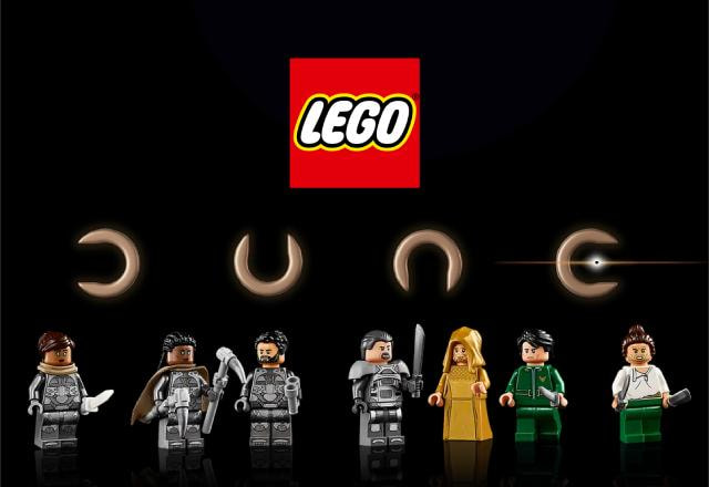Imagem promocional da colaboração entre LEGO e Duna