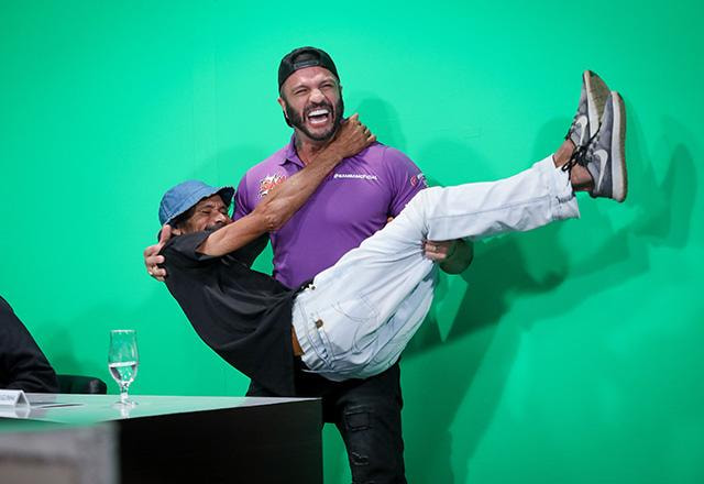 Kleber Bambam e Madruguinha durante o Roda Solta.