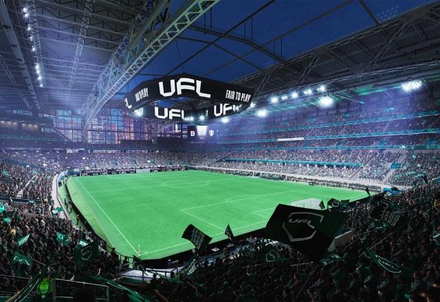 Imagem promocional de um estádio em UFL