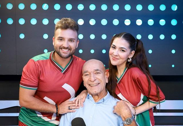 Luiz Guilherme, Nicholas Torres e Ana Zimerman no Queijo com Goiabada