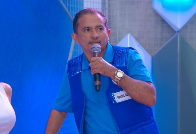 Manoel Gomes durante o Domingo Legal.