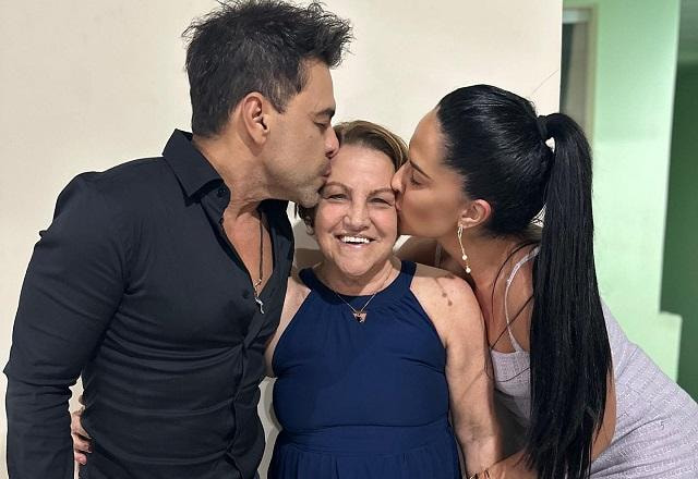 Graciele Lacerda, mãe e Zezé Di Camargo