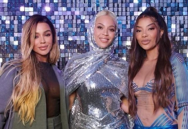 Ludmilla e Brunna Gonçalves posam com Beyoncé