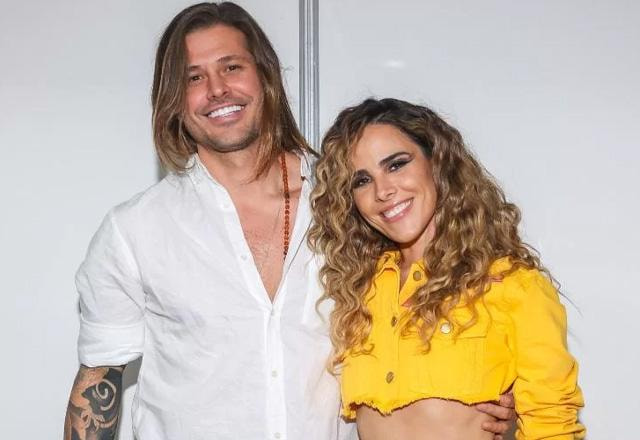 Dado Dolabella e Wanessa posam juntos para foto.