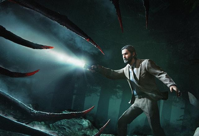 Imagem promocional de Alan Wake em Dead by Daylight