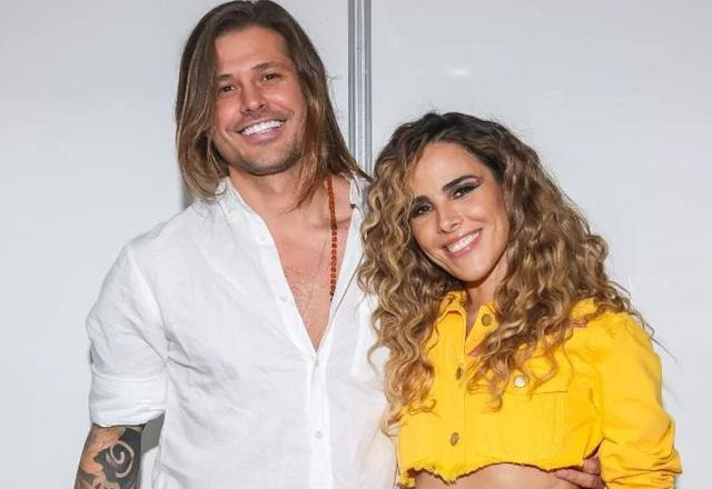 Dado Dolabella e Wanessa posam juntos para foto.