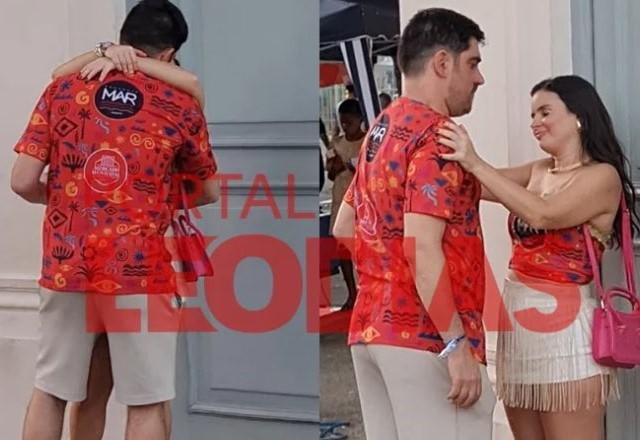 Marcelo Adnet beijando outra mulher no Carnaval