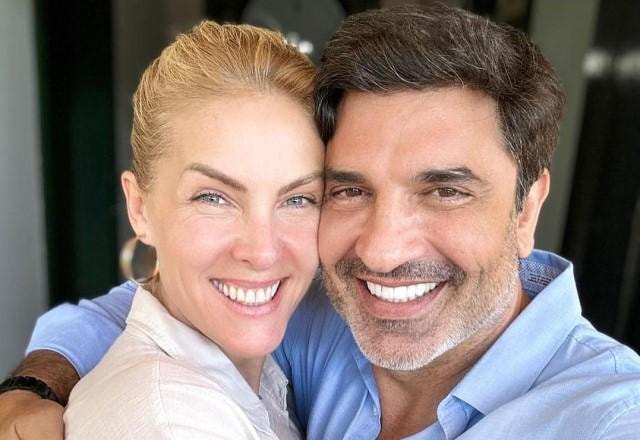 Ana Hickmann posa com Edu Guedes