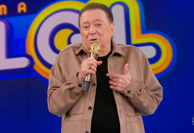 Raul Gil durante o programa.