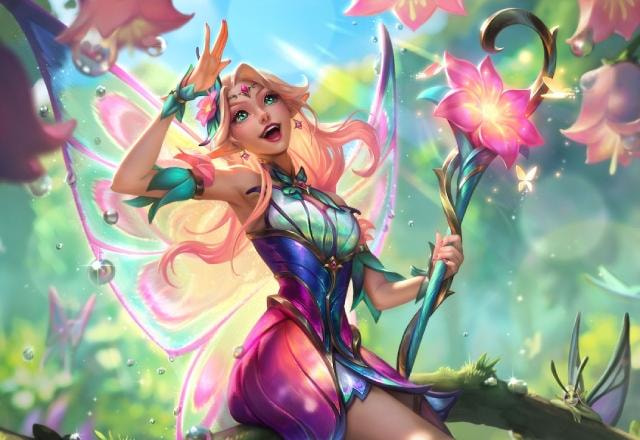 Splash art da skin Lux Corte das Fadas