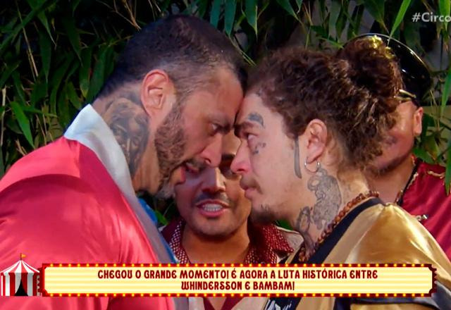 Bambam, Tirullipa e Whindersson Nunes durante o Circo do Tiru.