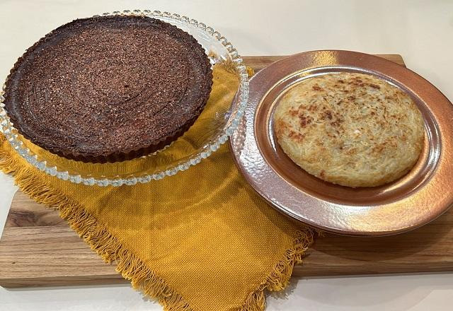 Torta de chocolate e batata rosti