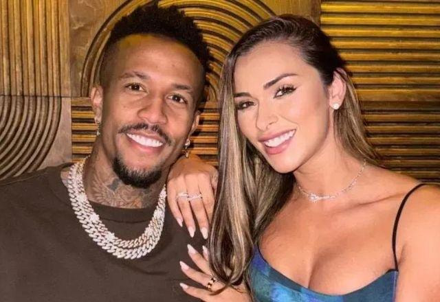 Éder Militão e Tainá Castro estão noivos