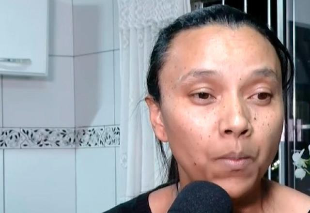 A esposa de Ednado, o motorista de aplicativo que morreu