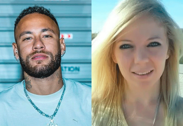 montagem com foto de neymar e gabriella gáspár