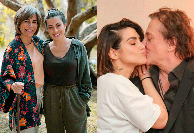 montagem de fotos de cleo com o pai e com a mãe