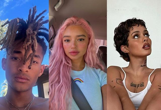 Montagem com fotos de Jaden Smith, Khleopatre e Sab Zada