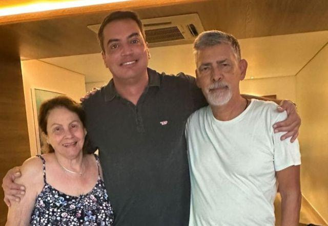 Dona Virginia, mãe do Leo Dias, Leo Dias e o seu pai